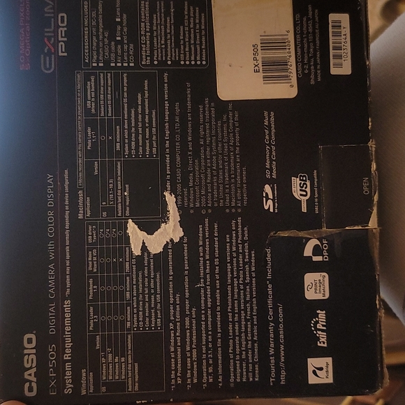 Casio Exilim Pro 5.0 mega pixels 5x zoom mpeg-4 movie EX-P505 camera and video - Picture 11 of 15